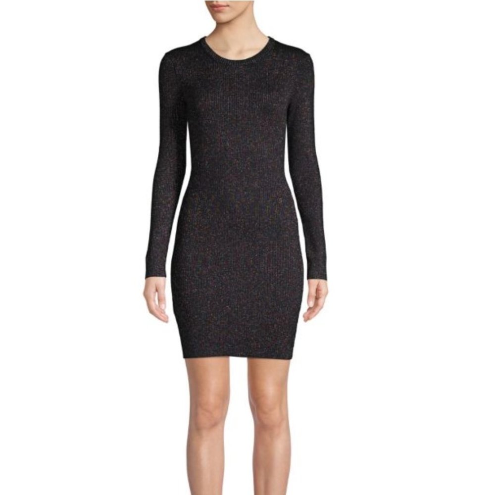 BCBGeneration Black Knit Dress with Rainbow Sparkles - Size MD